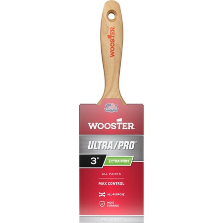Wooster 3" Varnish Extra Firm, Nylon Bristle, Paint Brush, Wood Handle 4157-3